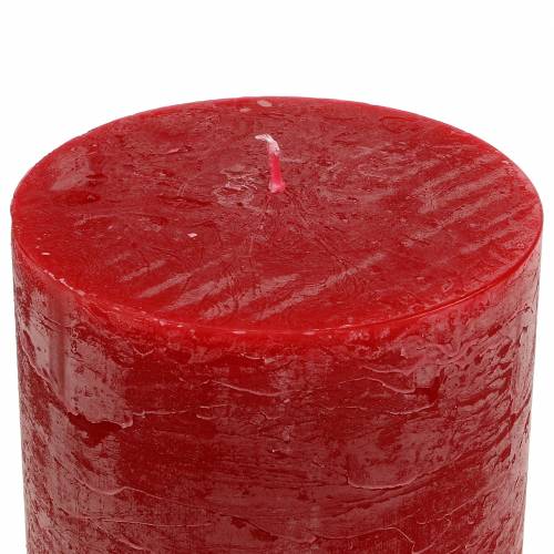 Article Bougies de couleur unie rouge 70x100mm 4 pcs