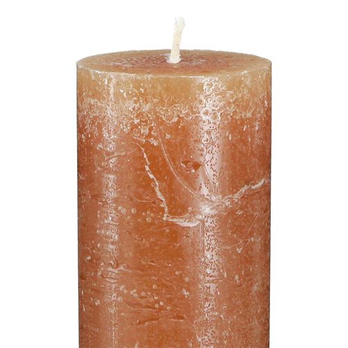 Article Bougies de couleur unie bougies en bâton caramel 50x300mm 4 pcs