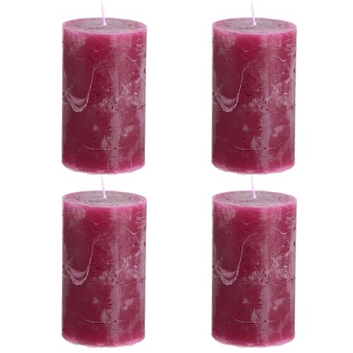 Article Bougies de couleur unie bougies pilier Berry 60x100mm 4 pcs