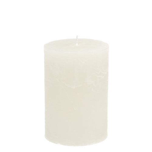 Bougies de couleur unie blanc 85x120mm 2 pcs