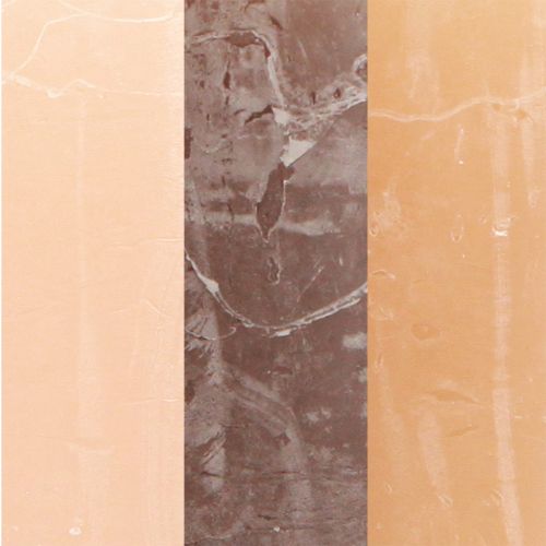 Article Bougies piliers unies 3 couleurs marron 60×100mm 12 pcs