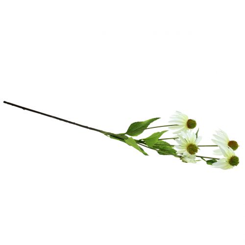 Article Fleur d'échinacée artificielle blanche 90cm