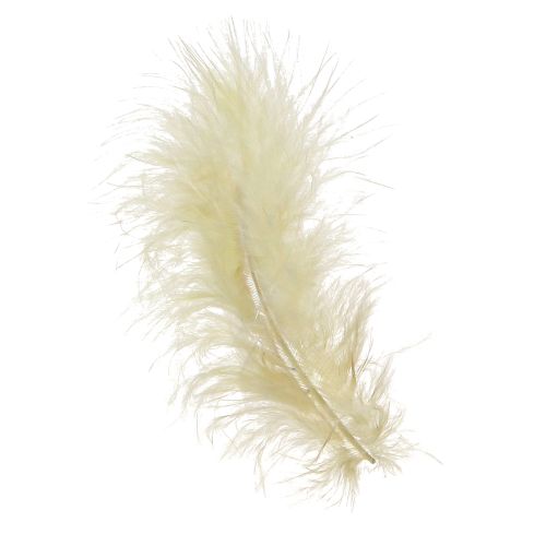 Floristik24 Véritables plumes pour travaux manuels en jaune clair 5cm - 10cm 20g