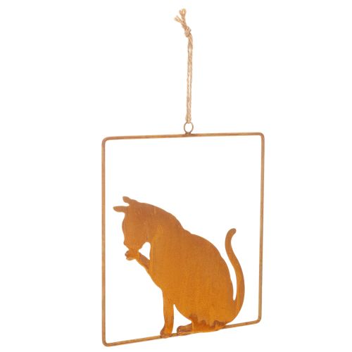 Ornement décoratif en métal rouillé en forme de chat, à suspendre, 24,5 cm acheter | Floristik24.be