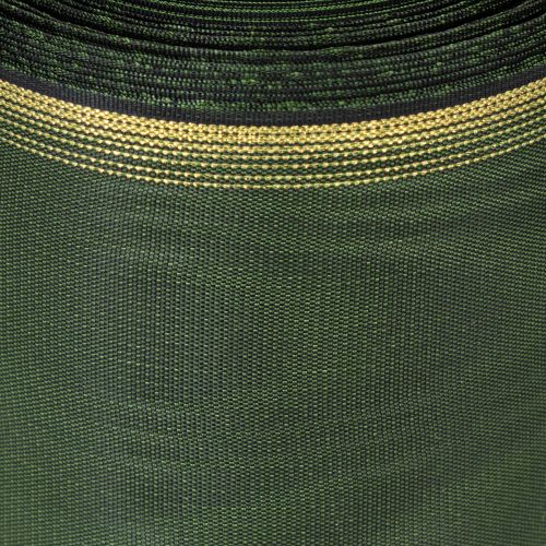 Ruban moiré vert foncé élégant, 125 mm, bordé de perles dorées, ruban de deuil, décoration de mariage, ruban à nœud | Floristik24.be