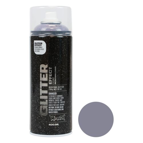 Floristik24 Spray Pailleté Violet Effet Montana Spray Pailleté Améthyste 400ml