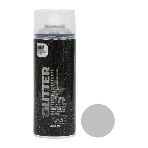 Article Spray pailleté argenté effet Montana, peinture en spray pailletée 400 ml