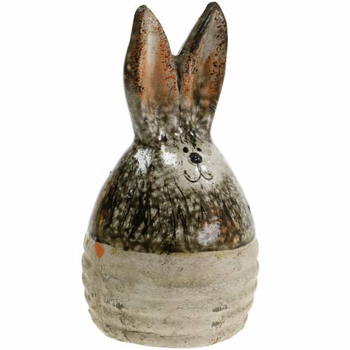 Oeuf lapin décoration Pâques terre cuite H11,5cm