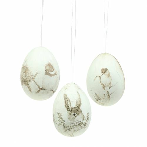 Floristik24 Oeuf motif vintage à suspendre 8cm 6pcs