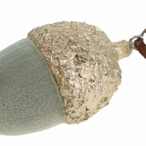 Floristik24 Décorations de sapin de Noël vert gland, or 4 × 6cm 6pcs