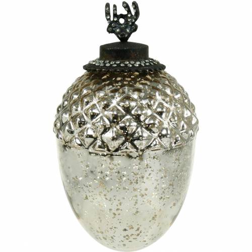 Floristik24 Gland décoratif à suspendre verre 15cm champagne 2pcs dans un ensemble