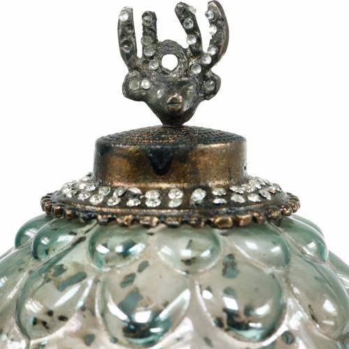 Floristik24 Verre gland décoratif vert 20cm 2pcs Décorations d&#39;arbre de Noël
