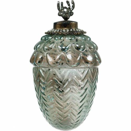 Floristik24 Verre gland décoratif vert 20cm 2pcs Décorations d&#39;arbre de Noël