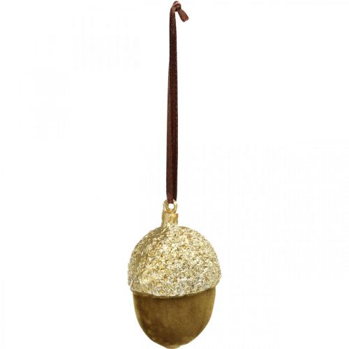 Article Glands à suspendre, Avent, décoration d&#39;arbre, décoration d&#39;automne H6,5cm Ø4cm 6 pcs