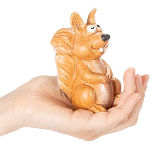 Figurine d'écureuil assis pour décoration d'automne, 10 cm | Floristik24.be