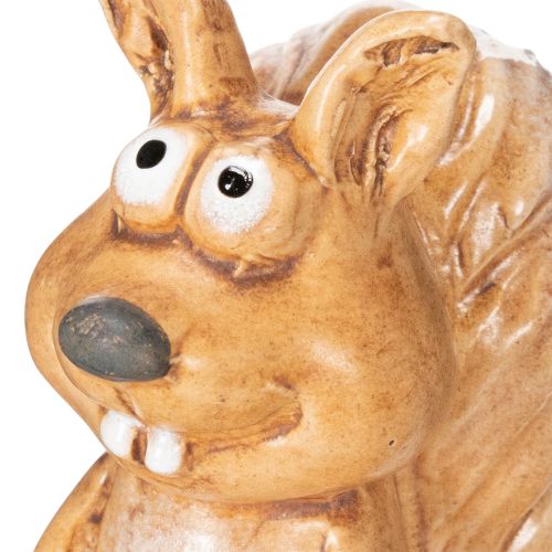 Figurine d'écureuil assis pour décoration d'automne, 10 cm | Floristik24.be
