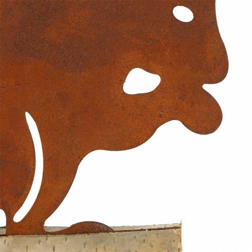 Floristik24 Patine écureuil sur le socle en bois 19cm x 25cm