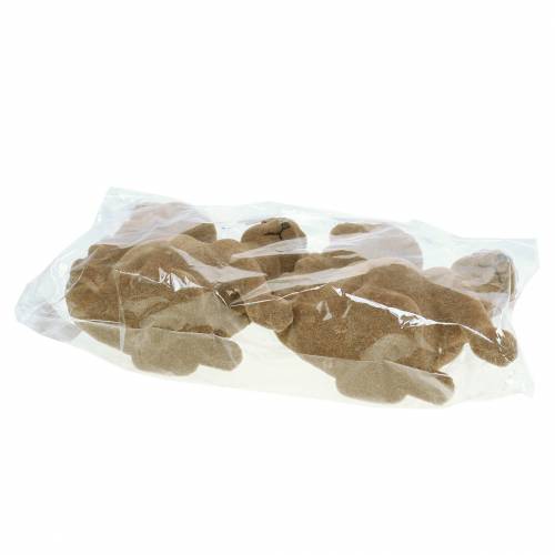 Deco Ecureuil Floqué Brun H20cm 2pcs