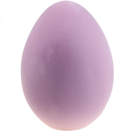 Floristik24 Oeuf de Pâques en plastique grand oeuf décoratif violet floqué 40cm