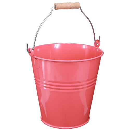 Floristik24 Seau décoratif pot de fleur rose métal 26x22,5x23cm 6l