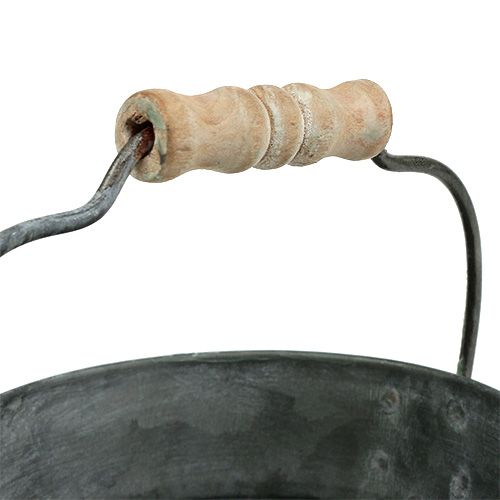 Floristik24 Seau en zinc, vert Ø 12 cm H. 10 cm