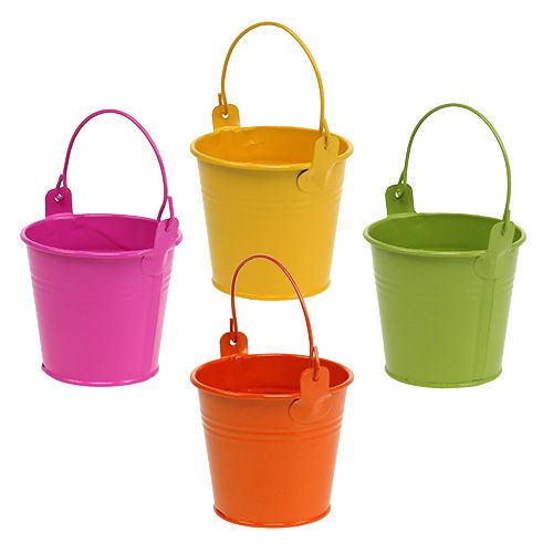 Seau coloré Ø8cm H7.5cm 12pcs