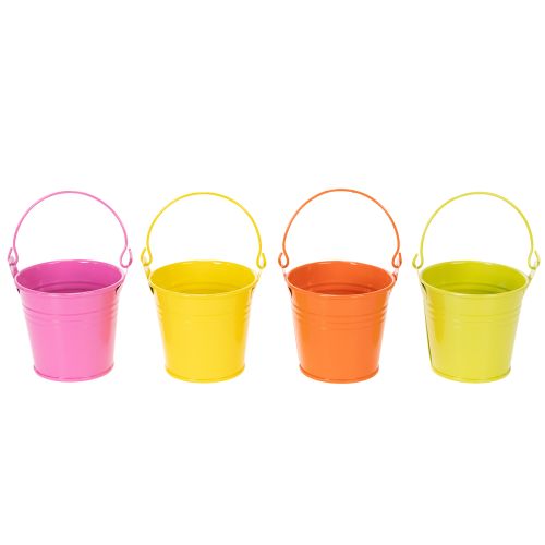 Seaux colorés, Ø8 cm H7,5 cm, lot de 12 | Floristik24.be
