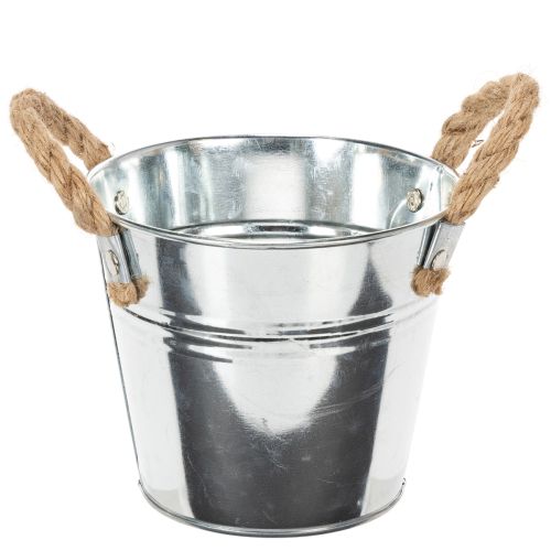 Seau avec anses en corde Ø14cm H12cm acheter | Floristik24.be