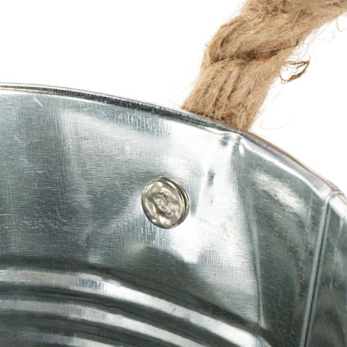 Seau avec anses en corde Ø14cm H12cm | Floristik24.be