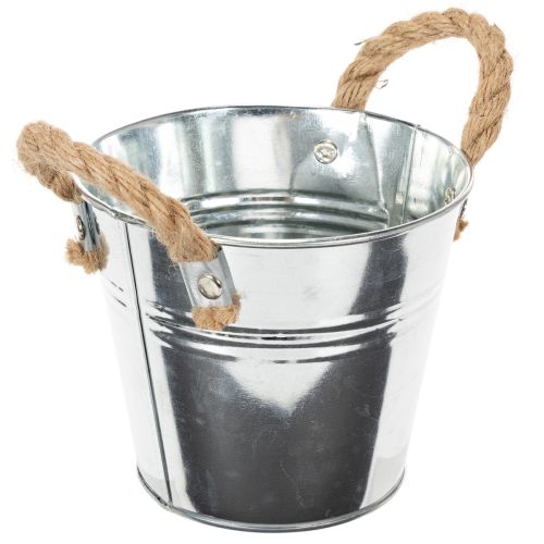 Seau avec anses en corde Ø14cm H12cm | Floristik24.be