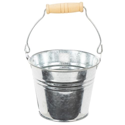Seau Ø10 cm H8 cm, lot de 10. Zinc brillant.