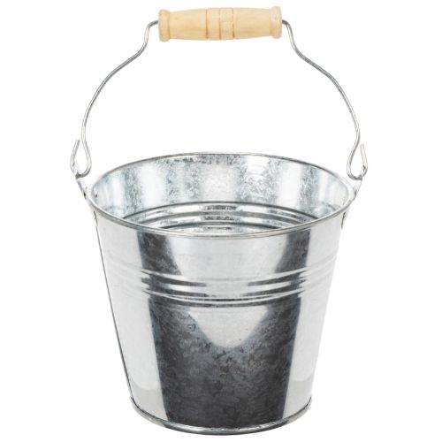 Seau Ø12 cm H10 cm, lot de 8. Zinc brillant. acheter | Floristik24.be