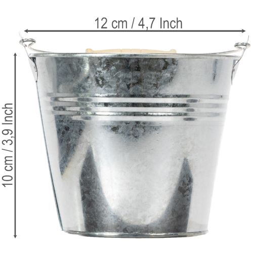 Seau Ø12 cm H10 cm, lot de 8.