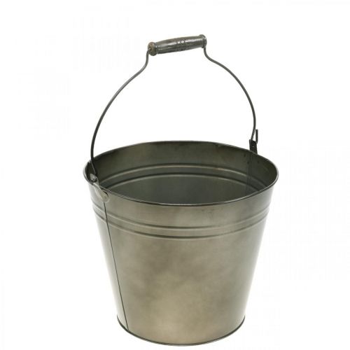 Floristik24 Seau en métal, cache-pot, récipient en métal Ø25cm H21cm