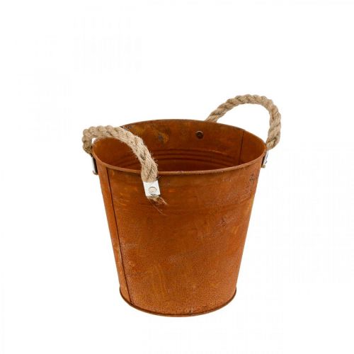 Article Pot décoratif avec anses, décoration automne, bol en métal patiné Ø20cm H19cm