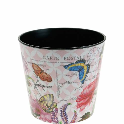 Floristik24 Jardinière motif fleur en plastique 10.5cm pot de fleur décoration d&#39;été