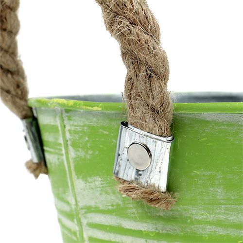 Floristik24 Seau à ressort vert Ø25cm H24cm 2pcs