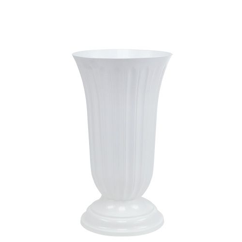 Floristik24 Vase Lilia blanc Ø16cm 1pc