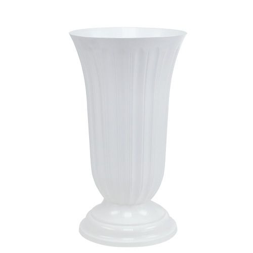 Floristik24 Vase Lilia blanc Ø23cm, 1pc