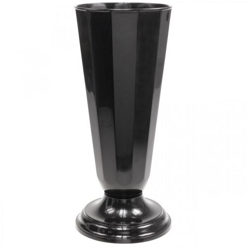 Floristik24 Vase d&#39;ajustement Szwed Noir Ø19cm