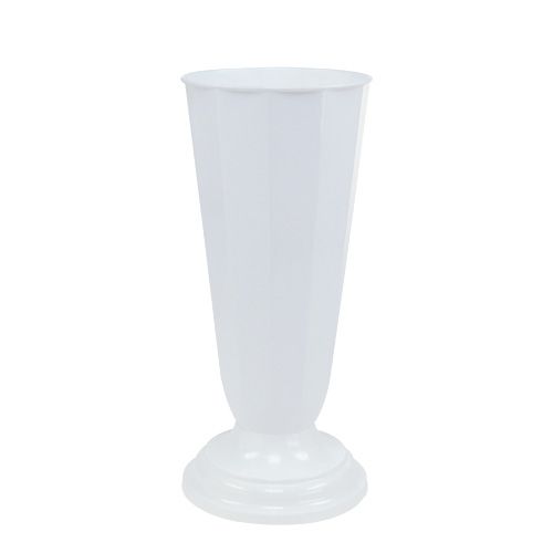 Vase décor “Szwed” blanc Ø16cm