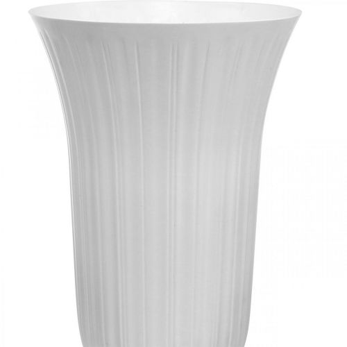 Article Vase plastique blanc Lilia Ø28cm H48cm