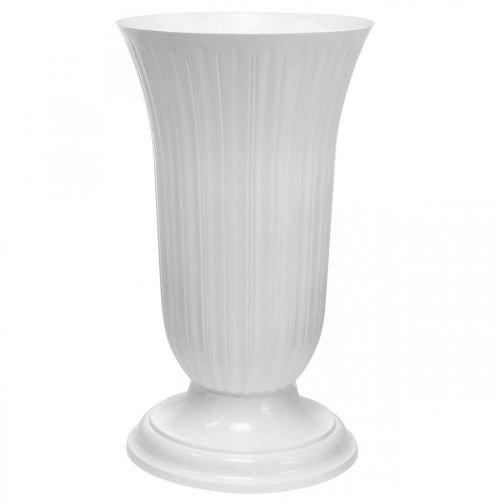 Vase plastique blanc Lilia Ø28cm H48cm