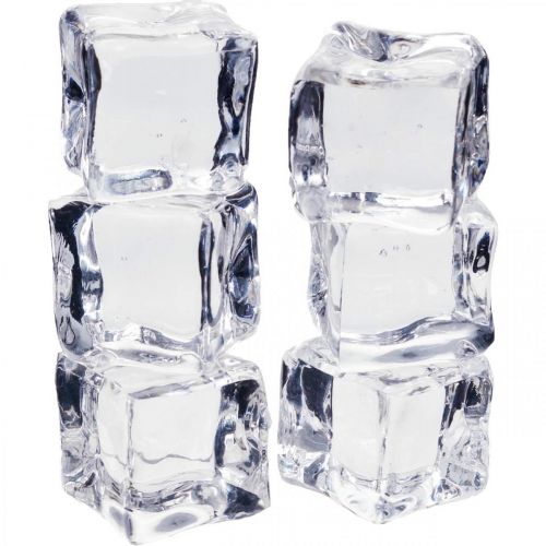 Floristik24 Glaçons décoratifs, décoration d&#39;été, glace artificielle 3cm 6 pcs