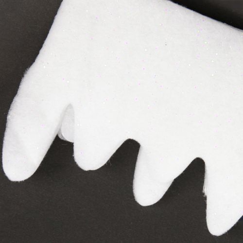Article Guirlande de glaçons polaire neige avec bordure pailletée 13×180cm 6pcs