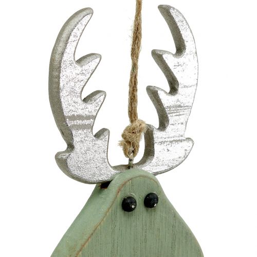 Article Tête d'élan menthe à suspendre 14,5cm x 7,2cm 4 pcs