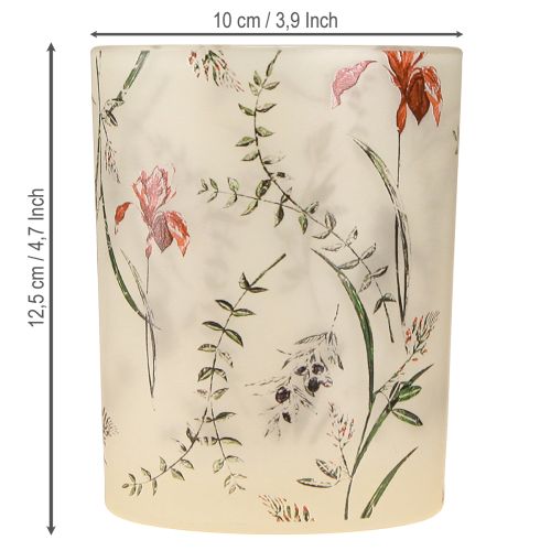 Article Élégant bougeoir à motif floral pour une décoration harmonieuse, 12,5 cm, lot de 2