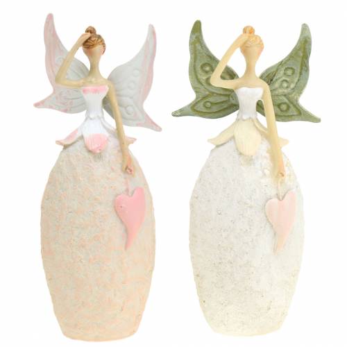 Figurine déco elfe blanc 12cm 2pcs