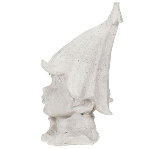 Article Figurine décorative de tête de gnome pour une touche d'élégance dans le jardin et le salon, grise, 30 cm