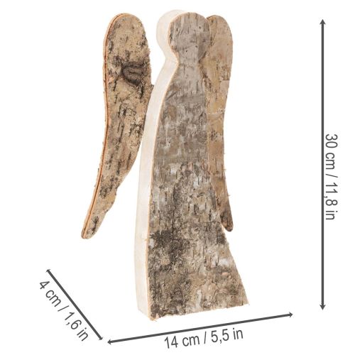 Figurine d'ange en bois et